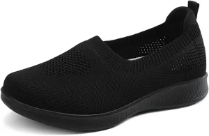 ChicWind Women's Mesh Walking Loafer Shoes Slip on Sock Sneakers Easy Nurse Flat Work Shoes