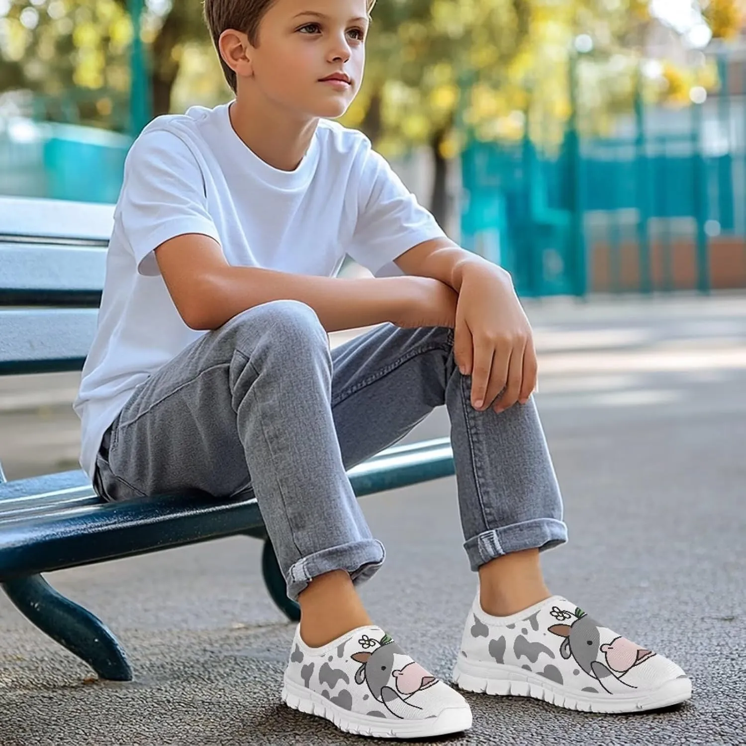 Children's Casual Shoes Slip on Walking Shoes for Little Boys Girls Breathable Running Shoes Lightweight Non-Slip Unisex Fashion Sneakers SizeUS 11-15