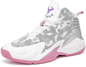 CJSPORX Men Women Basketball Shoes Breathable Non Slip Outdoor Fashion Sneakers