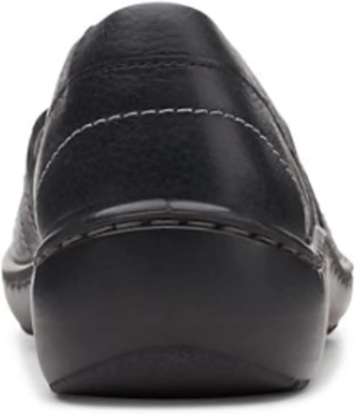 Clarks womens Cora Meadow Loafer, Black Leather, 8.5 US