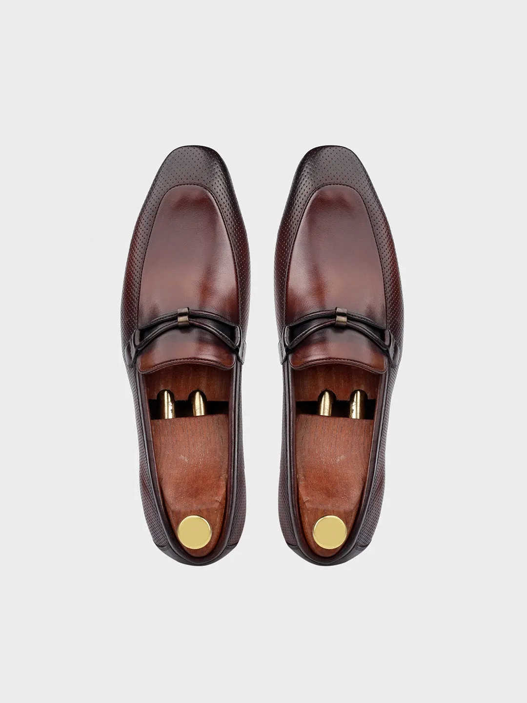 Classic Tan Leather Slip-On Loafers for Men