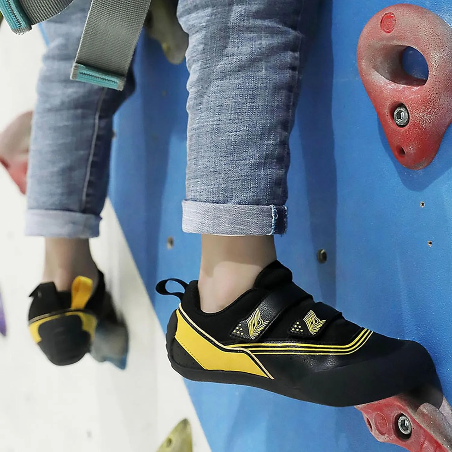 Climbing Shoes Mens Light Anti-Slip Indoor Outdoor Rock Climbing Sneaker for Beginners Professional Climbers