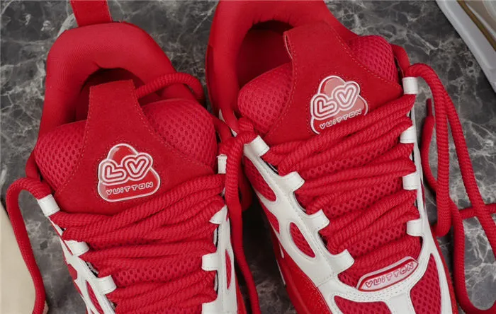 Cloud-integrated LV LOUIS WHITE Members-only RED SKATE VUITTON SNEAKER