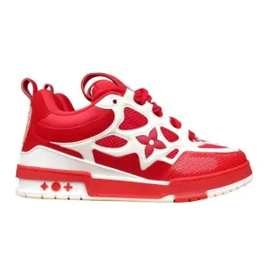 Cloud-integrated LV LOUIS WHITE Members-only RED SKATE VUITTON SNEAKER