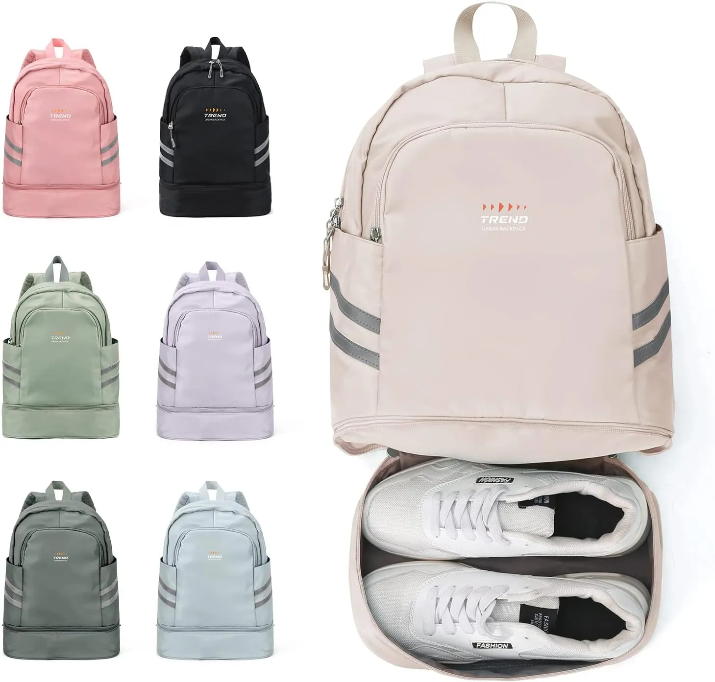 Coofay Small Gym Backpack for Women - Waterproof, Lightweight Travel Sports Gym Bag with Shoe Compartment