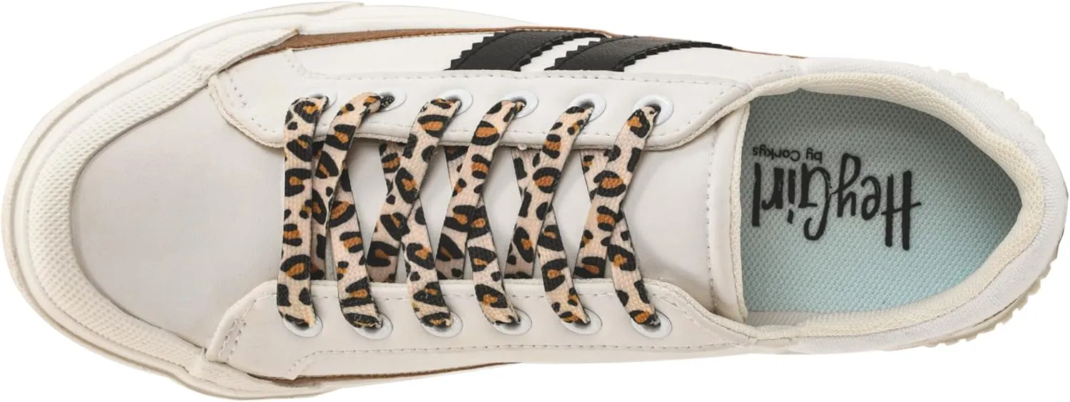 Corkys Footwear Hey Girl Womens Thats Her Fashion Sneaker - Featuring Two Stripes on The Side, Cushioned Insoles for All Day Wear, and A Lace-Up Design
