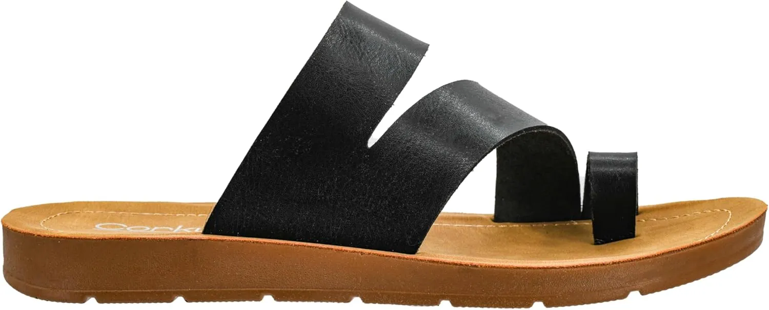 Corkys Footwear Just A Fling Sandals - Features a Toe Wrapped strap for Stability, Unbeatable Cushioned Insoles for Comfort, Slip-on Technology for Easy On and Off