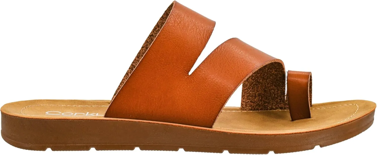 Corkys Footwear Just A Fling Sandals - Features a Toe Wrapped strap for Stability, Unbeatable Cushioned Insoles for Comfort, Slip-on Technology for Easy On and Off