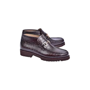 Corrente Brown Boot Men's Horn Back Print Leather Style No : C03023-5786C