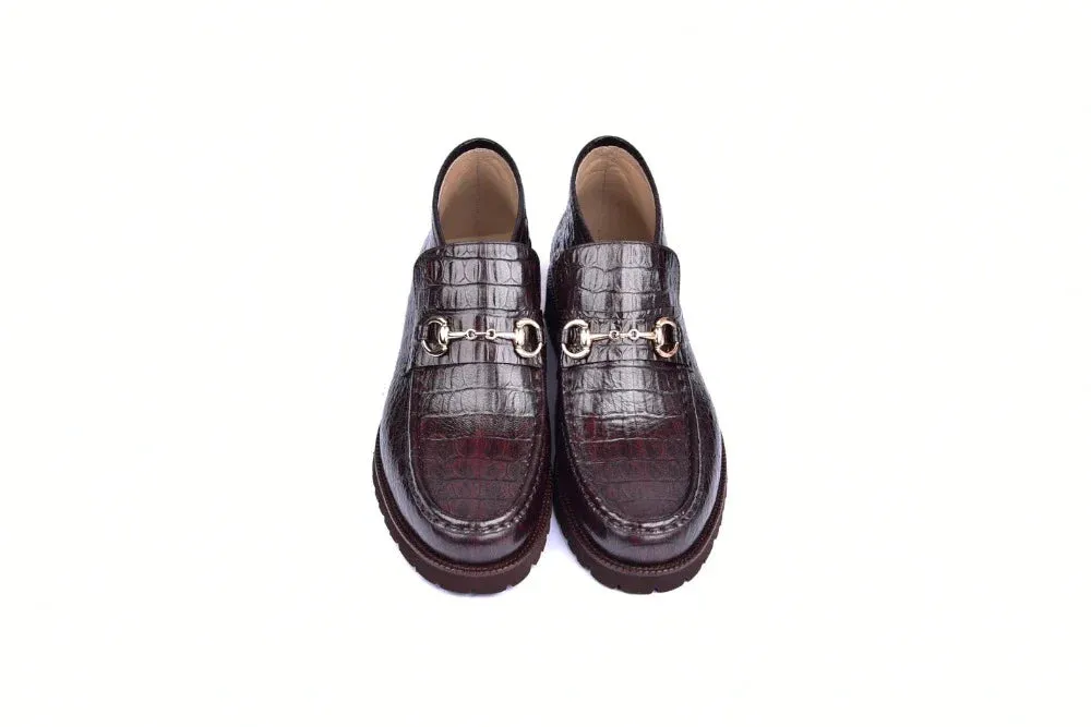 Corrente Brown Boot Men's Horn Back Print Leather Style No : C03023-5786C