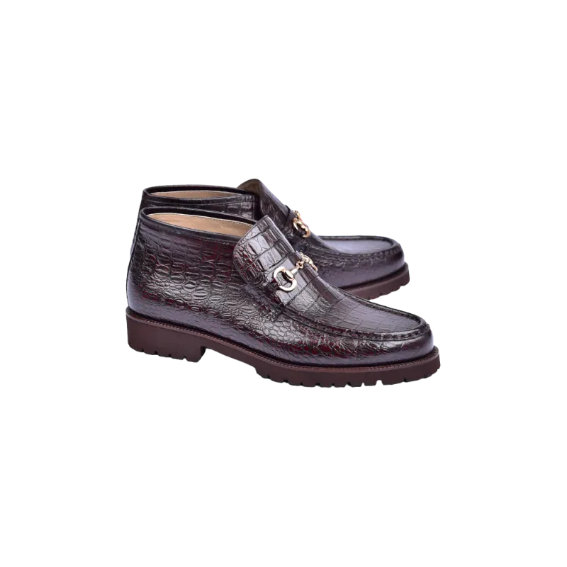 Corrente Brown Boot Men's Horn Back Print Leather Style No : C03023-5786C