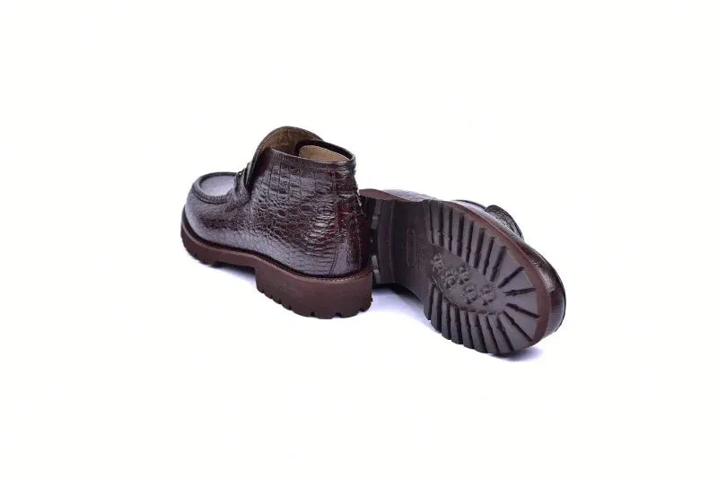 Corrente Brown Boot Men's Horn Back Print Leather Style No : C03023-5786C