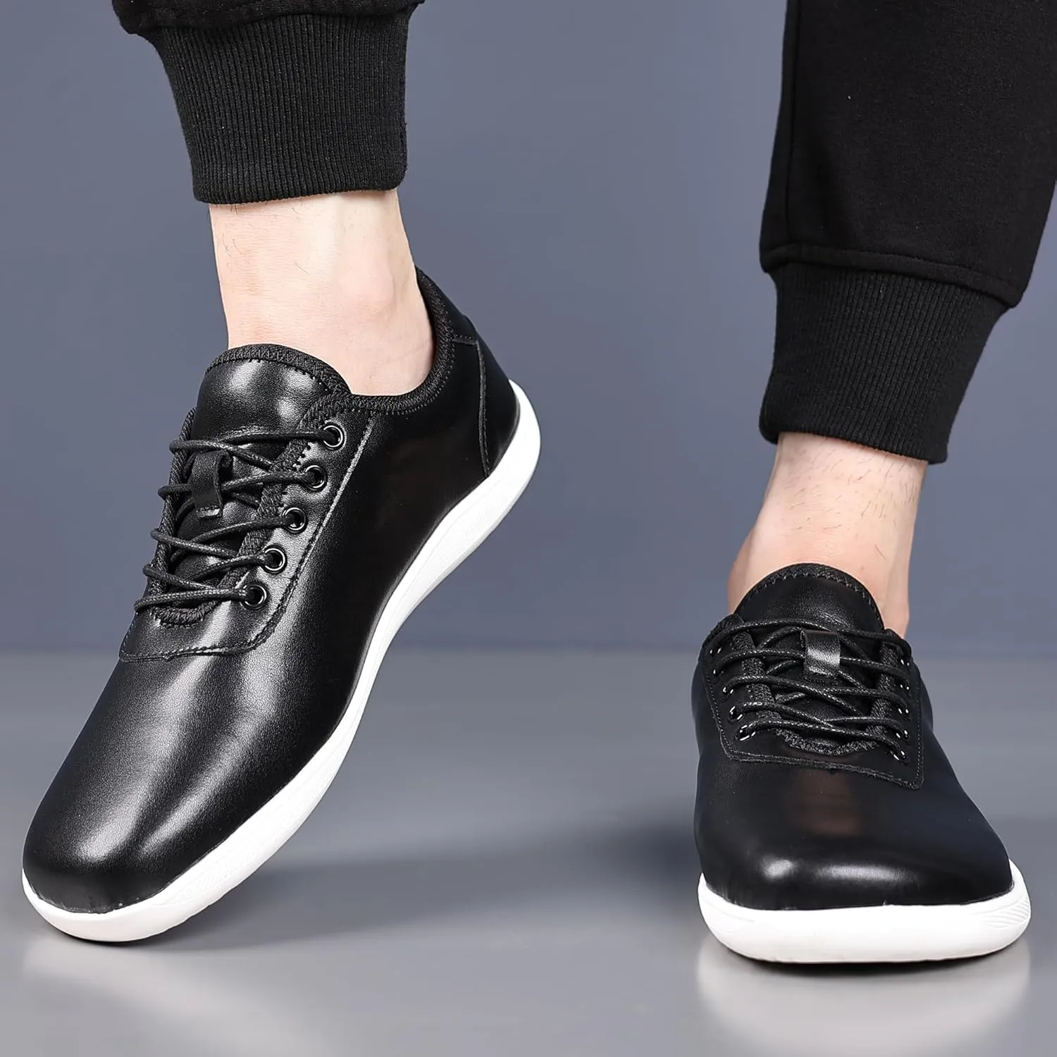 COSIDRAM Men's Casual Loafers Comfort Wide Toe Soft Daily Walking Sneakers Classic Slip On Shoes