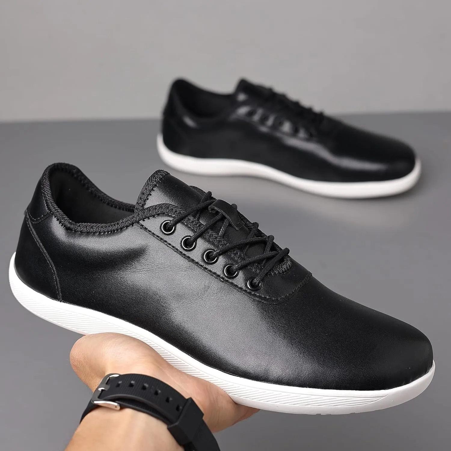 COSIDRAM Men's Casual Loafers Comfort Wide Toe Soft Daily Walking Sneakers Classic Slip On Shoes