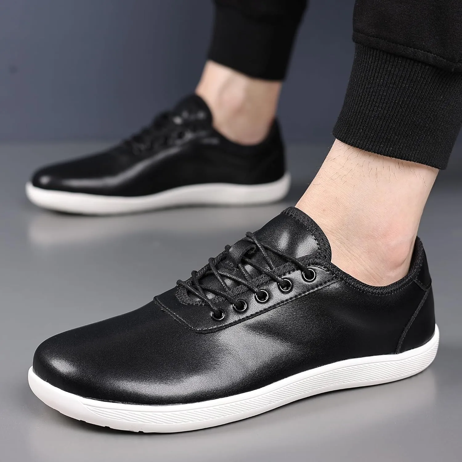 COSIDRAM Men's Casual Loafers Comfort Wide Toe Soft Daily Walking Sneakers Classic Slip On Shoes