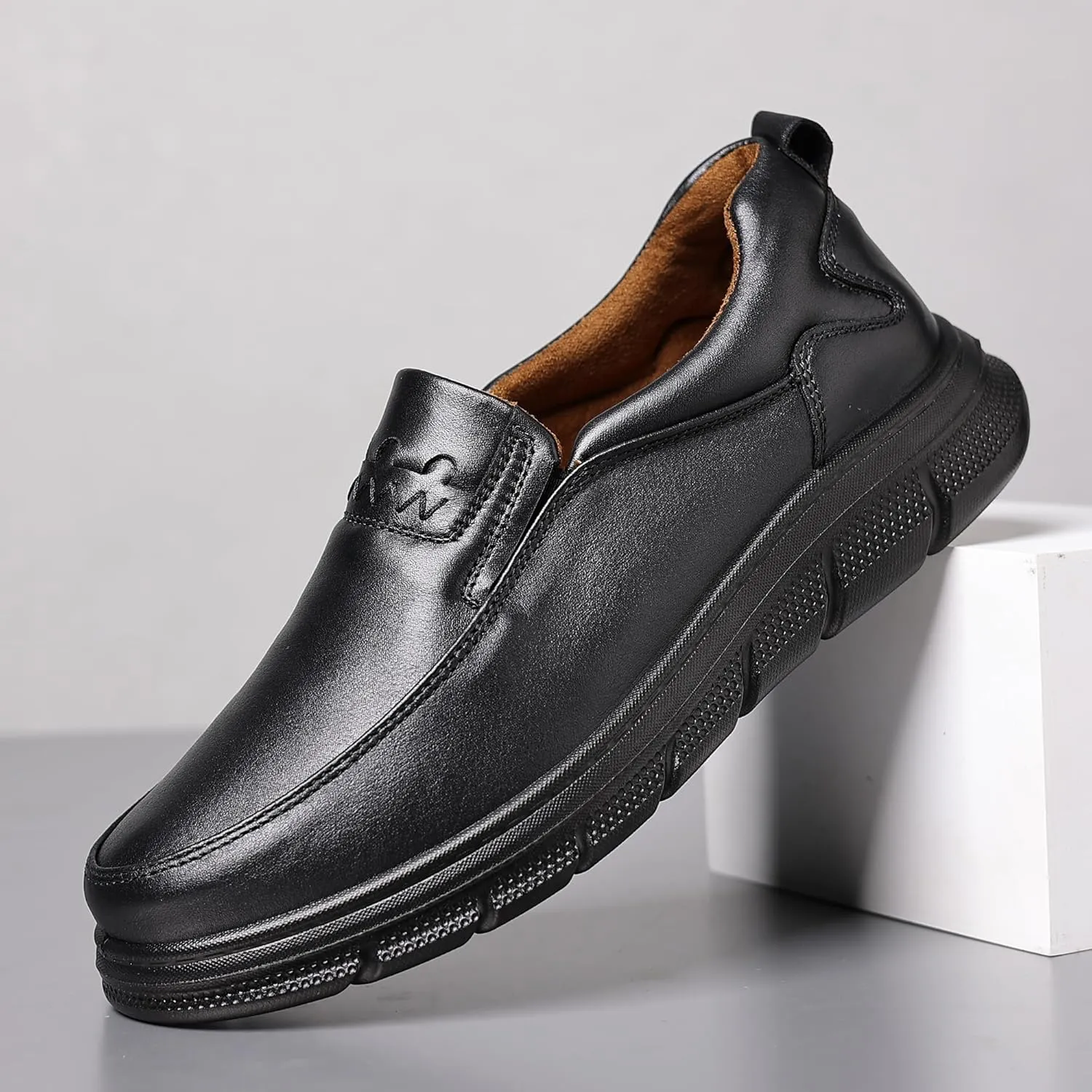 COSIDRAM Mens Casual Loafers Comfortable Soft Classic Moccasin Slip On Daily Walking Shoes