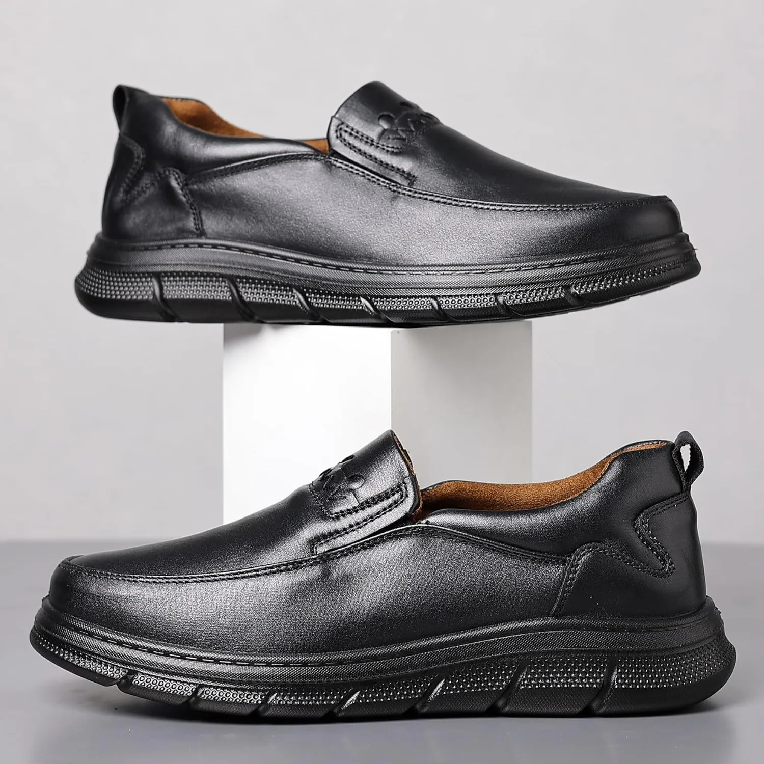 COSIDRAM Mens Casual Loafers Comfortable Soft Classic Moccasin Slip On Daily Walking Shoes
