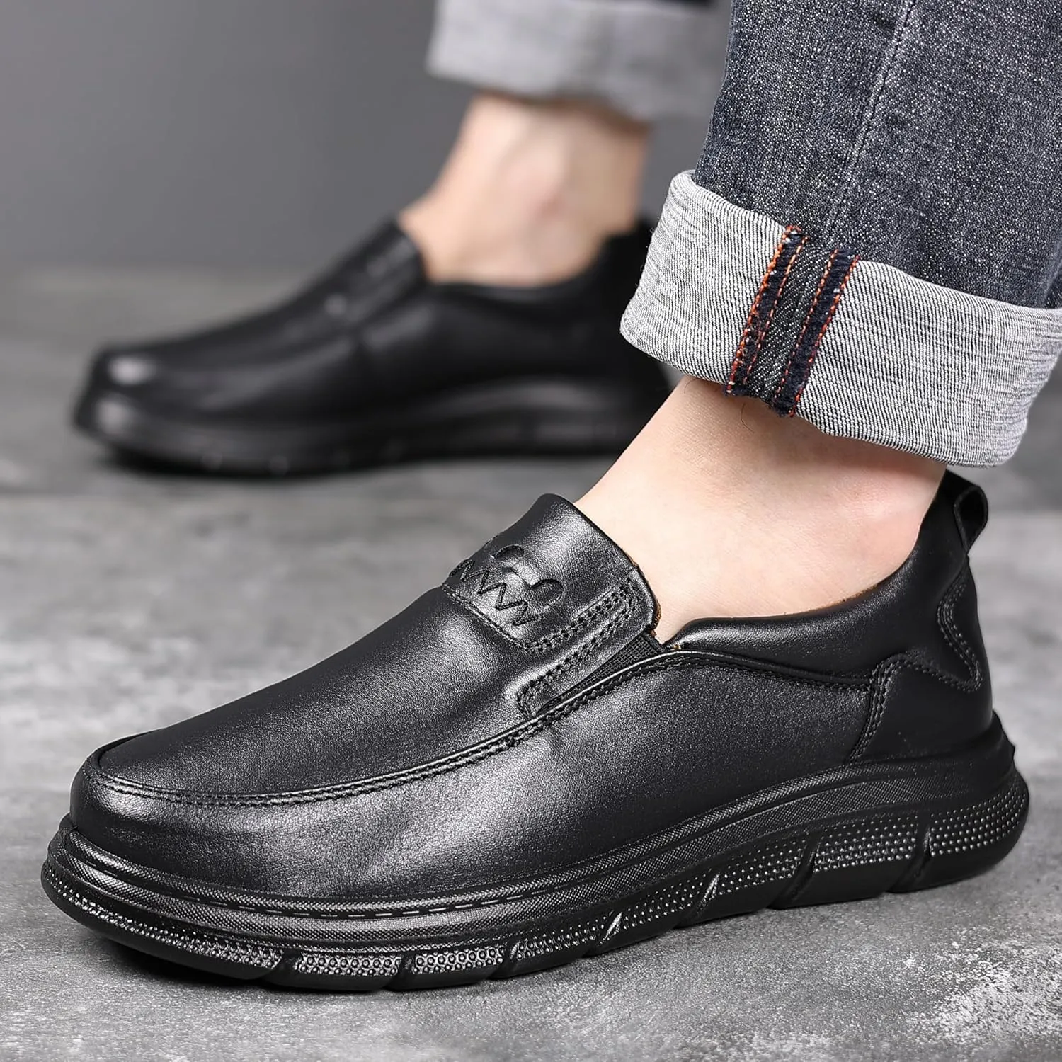 COSIDRAM Mens Casual Loafers Comfortable Soft Classic Moccasin Slip On Daily Walking Shoes