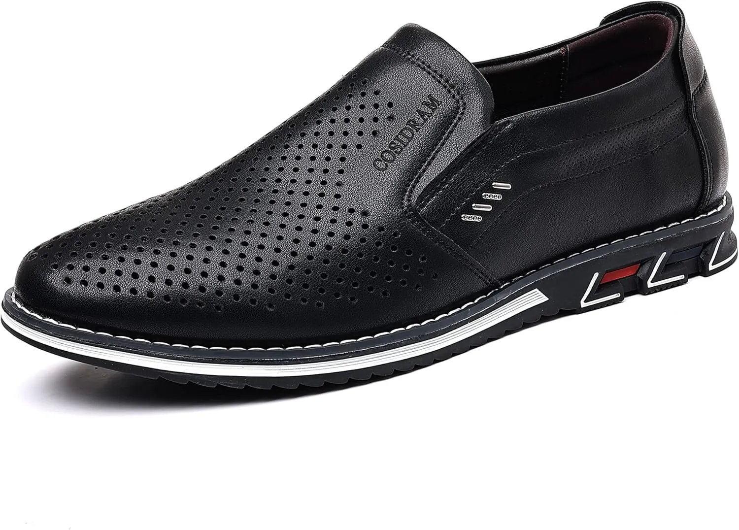 COSIDRAM Mens Casual Shoes Slip on Loafers Lightweight Hollow Out Breathable Male Shoes