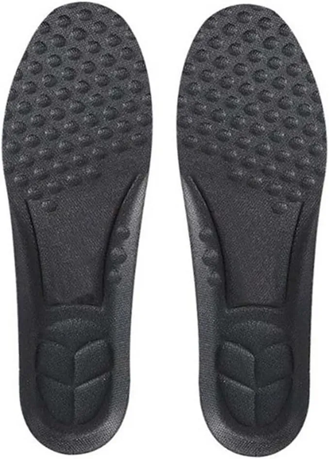 CSCDD Breathable Sports Insoles for Sneakers Shock Absorption Shoe Sole Deodorant Template Running Foot Pads Inner Soles Feet Shoes(Black,Small)