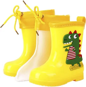CYian Toddler Rain Boots Fur Lined with Lightweight and Anti-Skid Outdoor Little kid Shoes
