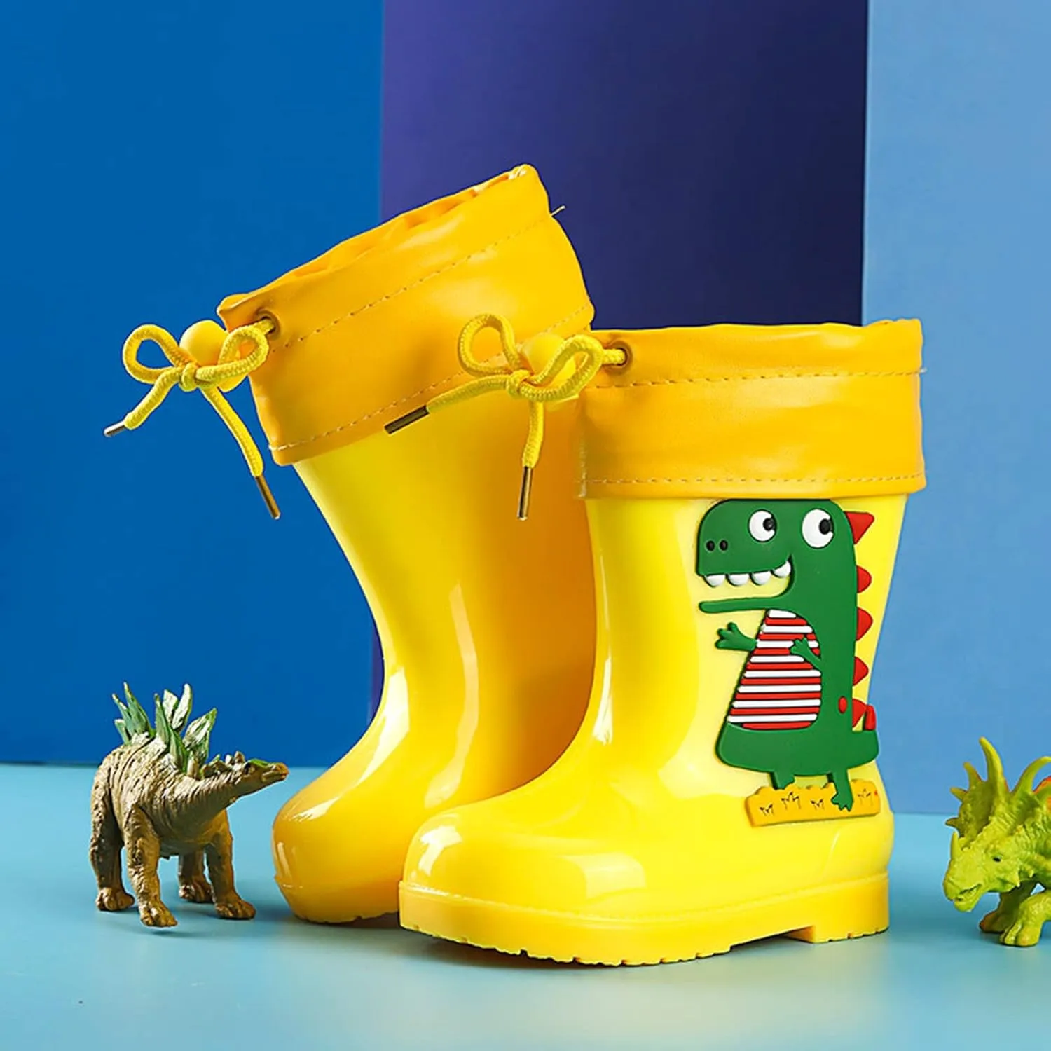 CYian Toddler Rain Boots Fur Lined with Lightweight and Anti-Skid Outdoor Little kid Shoes