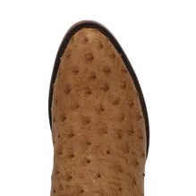 DAN POST GEHRIG FULL QUILL OSTRICH BOOT - SADDLE