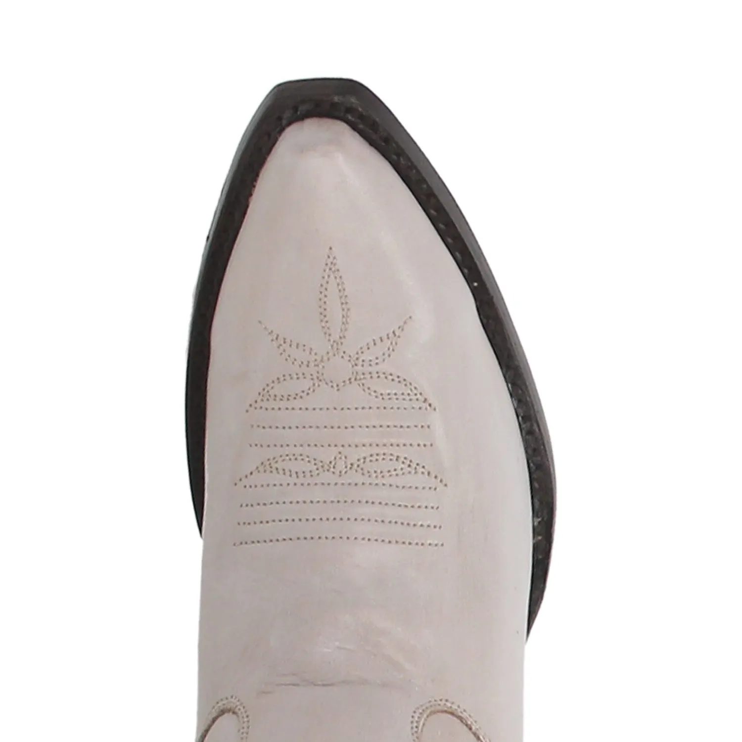 Dan Post Women's Loverly Leather Snip Toe Fashion Boot - White