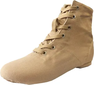 Danzcue Womens Canvas Lace up Jazz Boot Shoes
