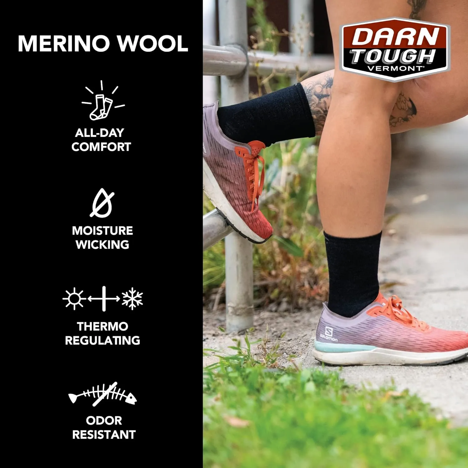 Darn Tough Vermont Women's Prism Micro Crew Lightweight Running Sock (Style 1115)