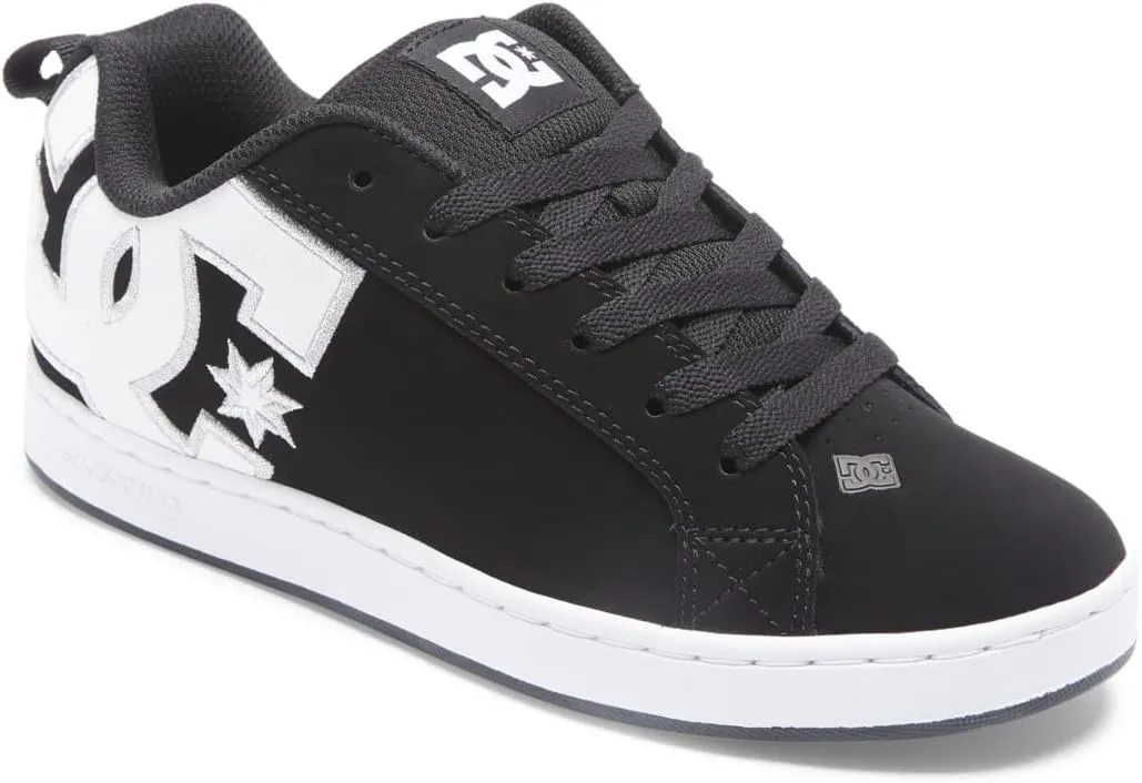DC Shoes Women's Court Graffik Trainers, Black White Stencil, 6 Women