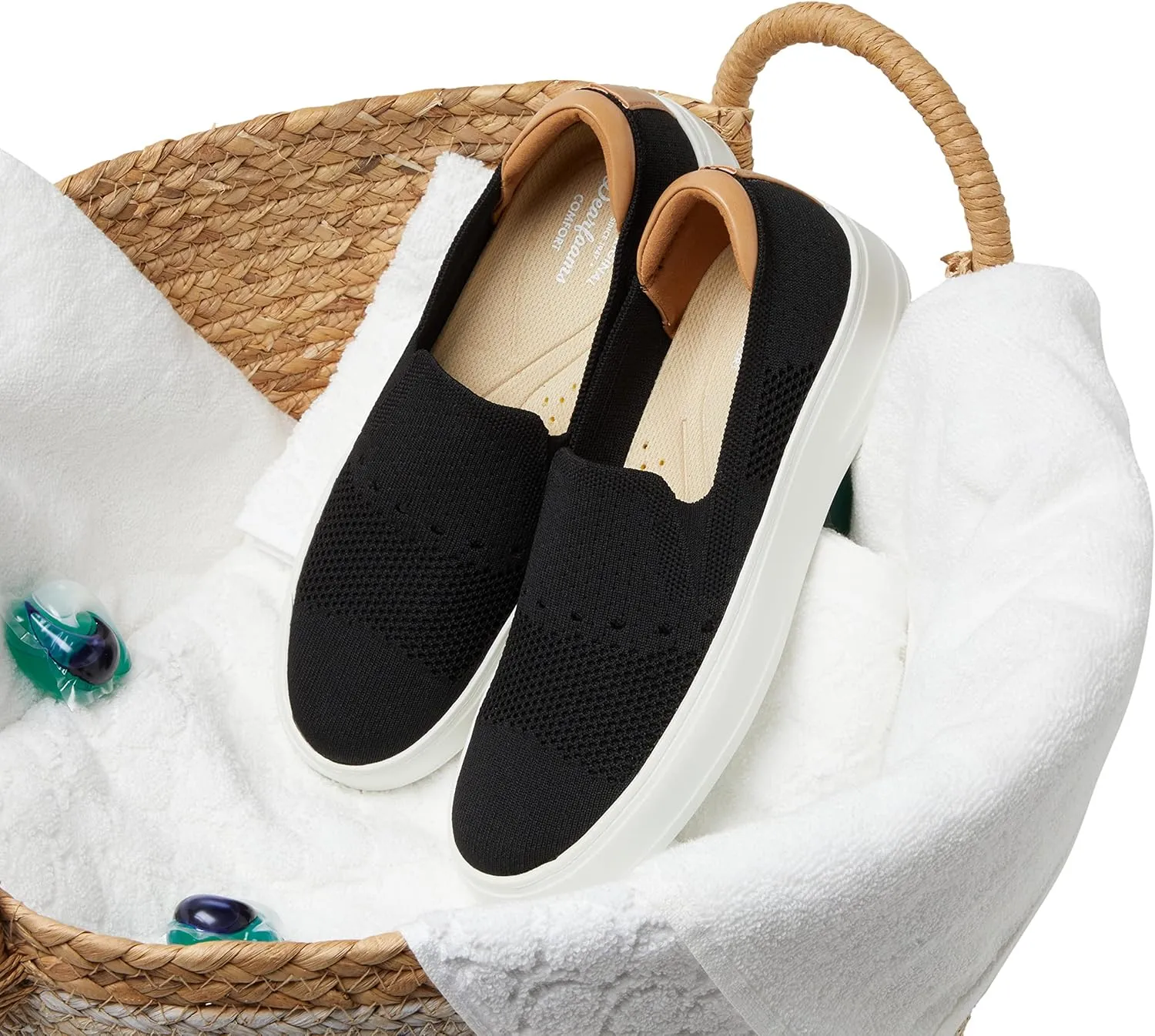 Dearfoams Women's Slip-On Lightweight Comfortable Sophie Loafers with Arch Support
