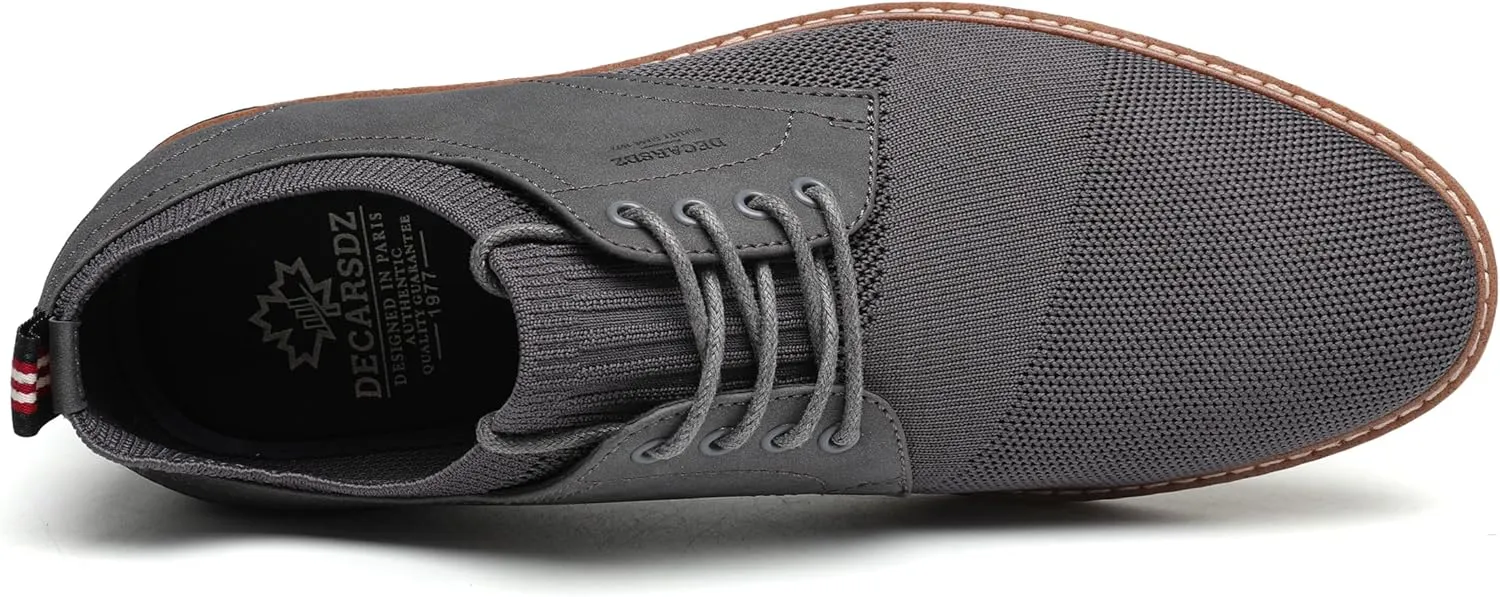 DECARSDZ Mens Point Toe Dress Shoes Fabric Breeze Breathable Mesh Shoe