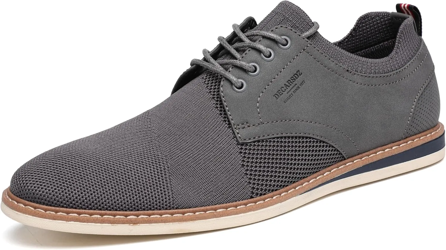 DECARSDZ Mens Point Toe Dress Shoes Fabric Breeze Breathable Mesh Shoe
