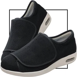 Diabetic Slipper Womens Lightweight Non Slip Hiking Shoes Wide Arthritis Edema Swollen Walking Shoes Comfy Cozy Adjustable Slip-Resistant Sandals for Seniors