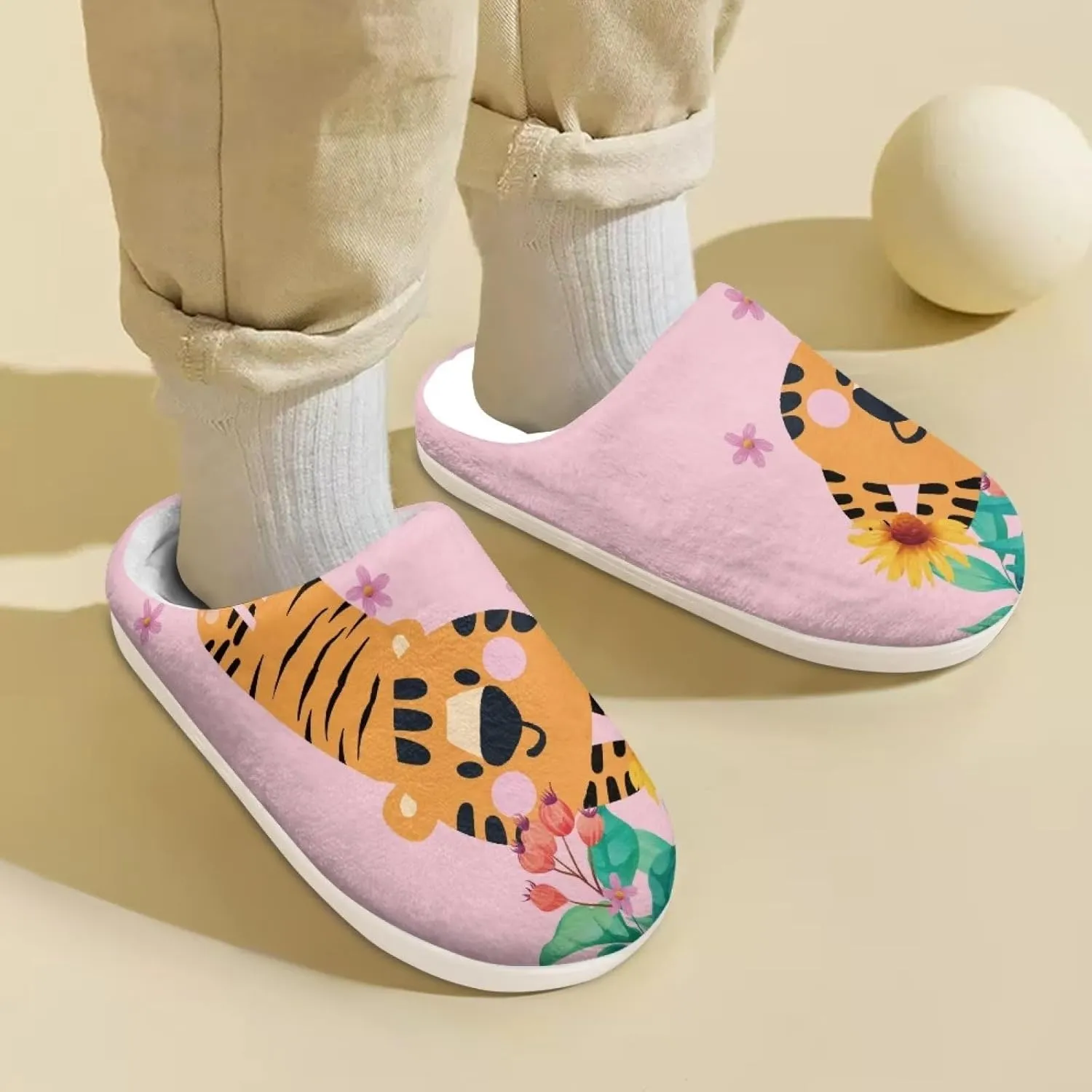 DISNIMO Boys Girls Toddler House Slippers,Kids Warm Slip On Home Slippers Cute Winter Nonslip Indoor Slippers