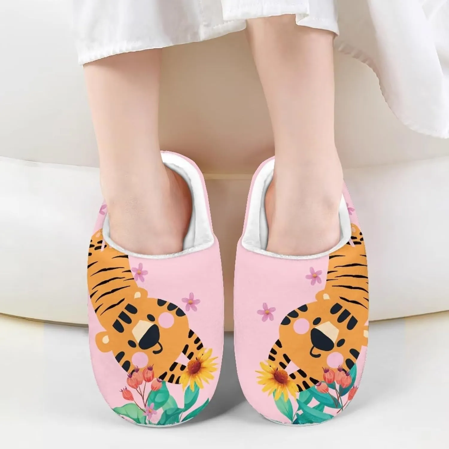 DISNIMO Boys Girls Toddler House Slippers,Kids Warm Slip On Home Slippers Cute Winter Nonslip Indoor Slippers