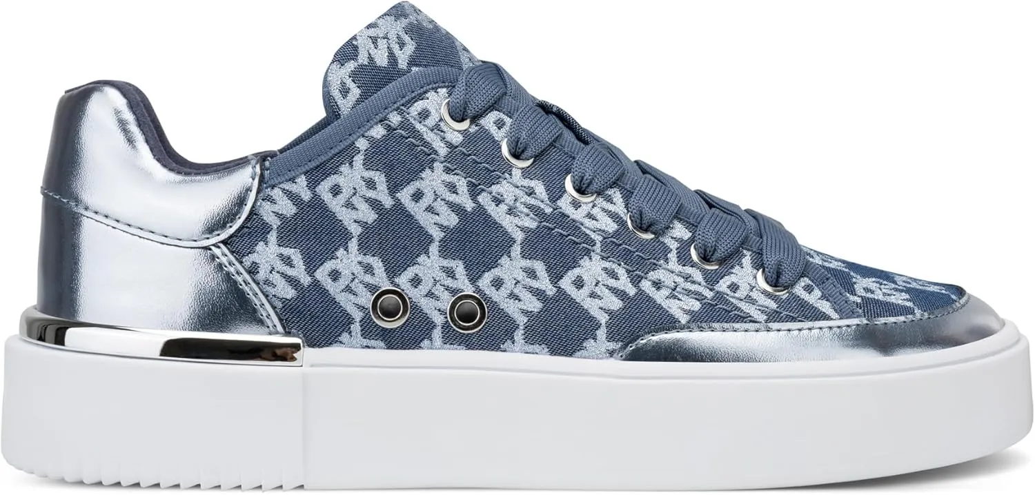 DKNY Women's Bradley Logo Platform Lace Up Sneaker