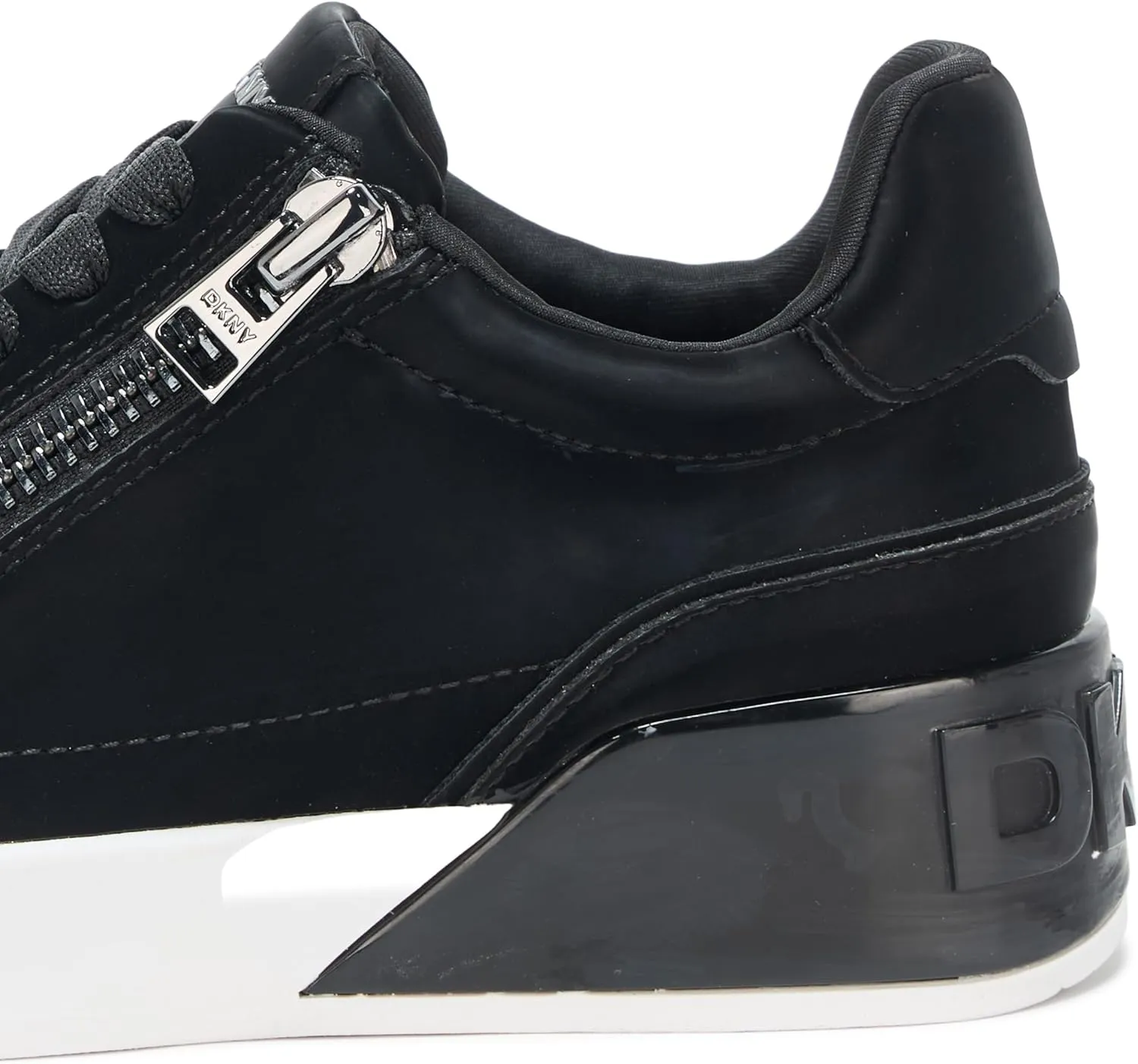 DKNY Women's Mei Everyday Lace Up Sneaker with Side Zipper