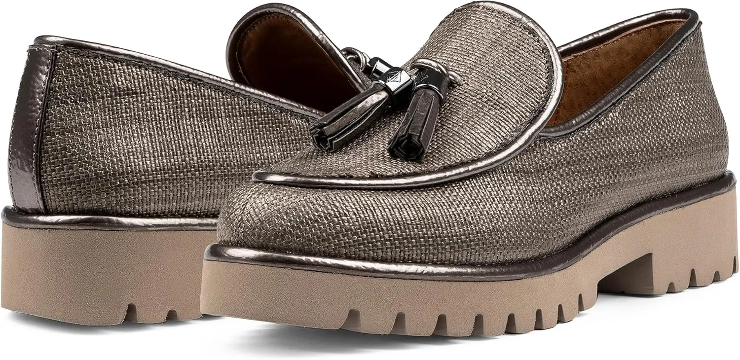 Donald Pliner Women's Eclipse Dress Loafers, Slip-On Shoes, Comfortable Flats for Everyday Walk