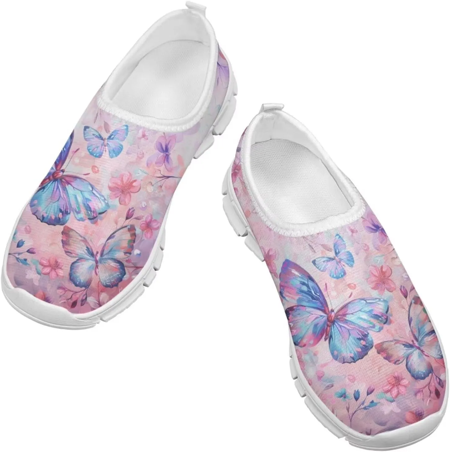 Doojoayie Novelty Girls Slip On Sneakers Soft Flexible Running Shoes Unisex Kid