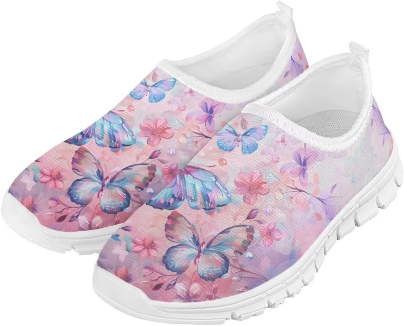 Doojoayie Novelty Girls Slip On Sneakers Soft Flexible Running Shoes Unisex Kid