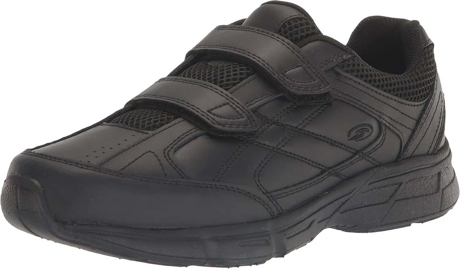 Dr. Scholl's - Men's Brisk Light Weight Dual Strap Sneaker, Wide Width (13 Wide, Black)