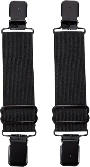 Dream Apparel Elastic Boot Straps Clips Adjustable Pant Clips Stirrups Leg Straps for Biker Women Men Motorcycle Black