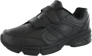 Dr.Scholls Men's Omega Light Weight Dual Strap Closure Sneaker Wide Width, Black, 12 Wide