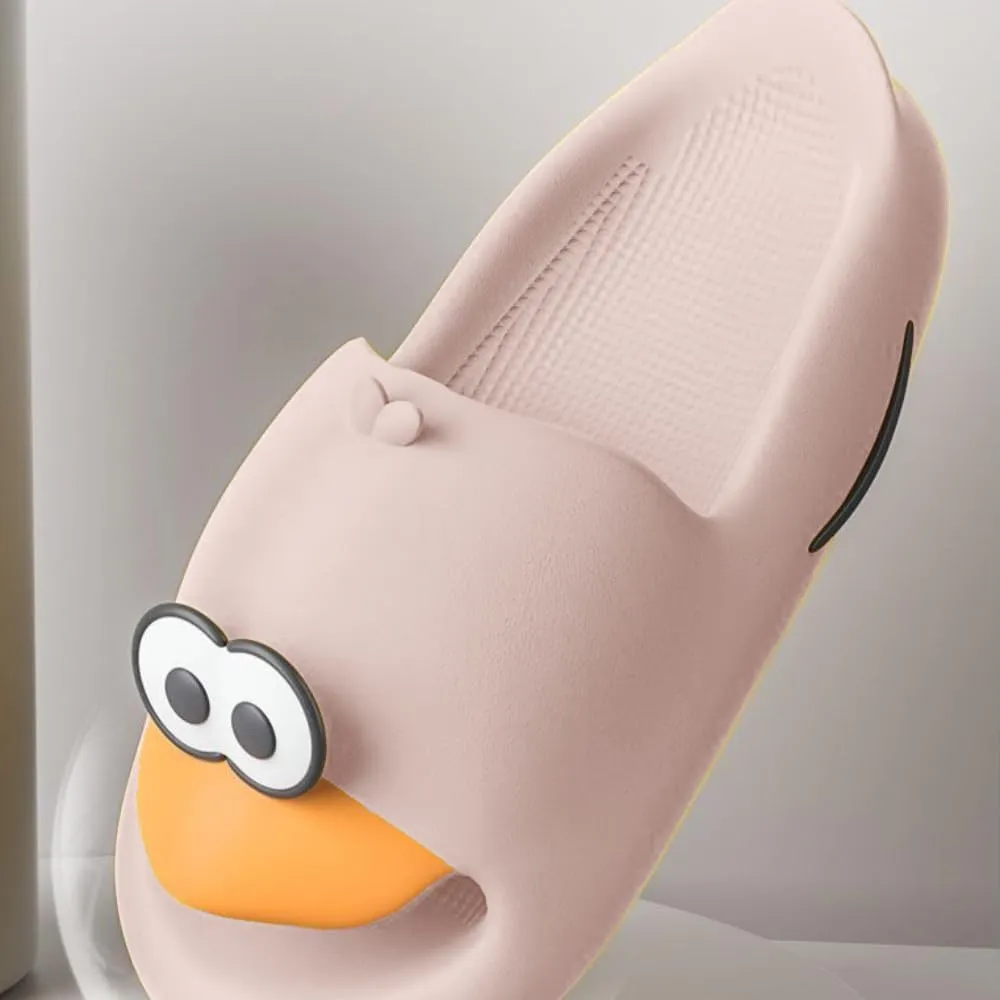 Duck Bathroom Slippers - Cartoon Female Indoor Home Non-slip Soft Bottom Cute Thick Bottom Step on Shit Slippers