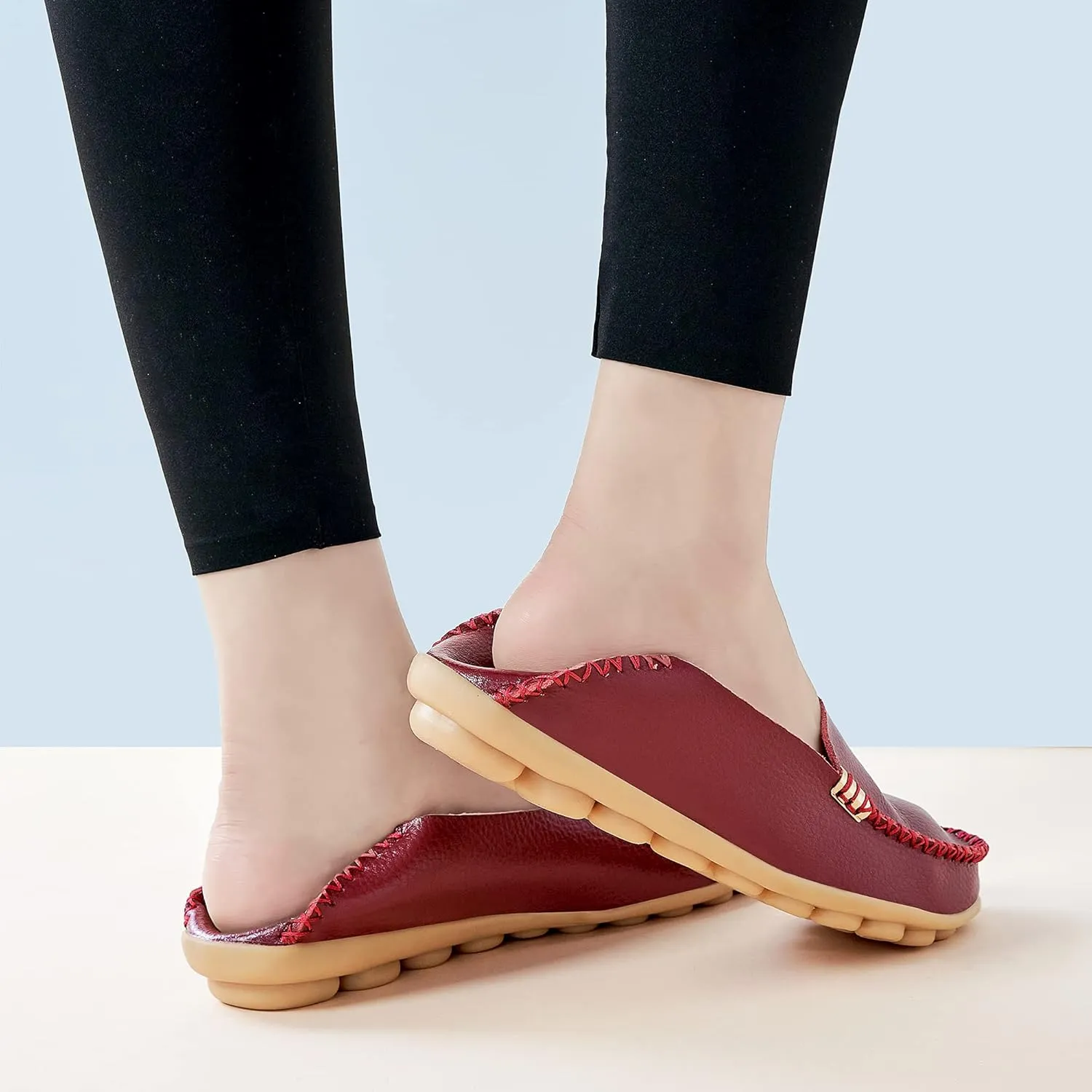 DUOYANGJIASHA Women's Comfortable Loafers Casual Round Toe Moccasins Wild Driving Flats Soft Walking Shoes Women Slip On