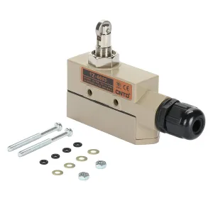 DuraSteel TZ-6003 Heavy Duty Commercial Door Micro Switch with Vertical Roller Plunger for Roll-up Door/Push & Pull Door - Fits for Aerial, Awoco, Maxwell, Pioneer, Welbon or Mars Air Curtains Khaki