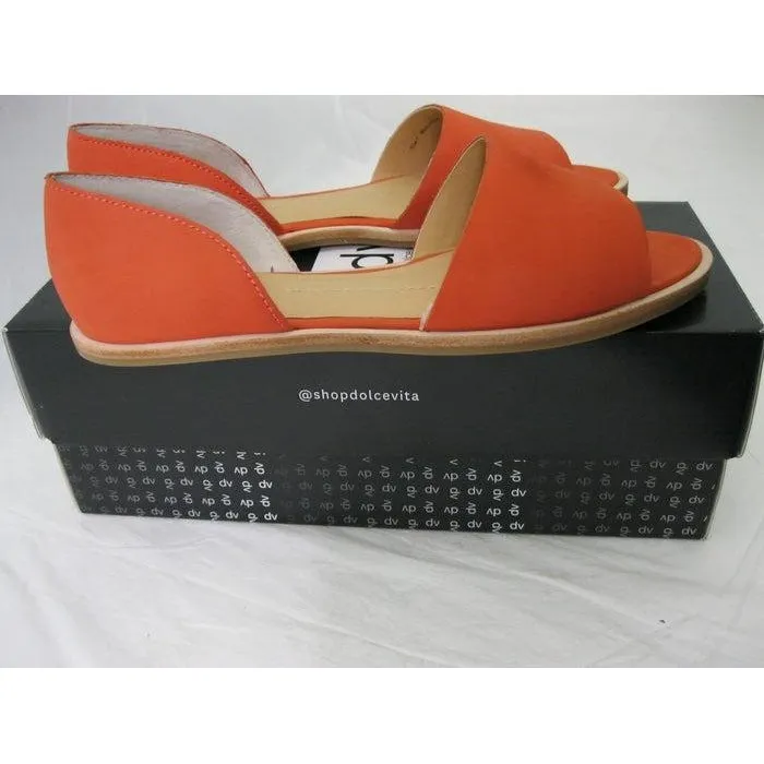 DV Dolce Vita Leather Salmon Datsun Sandals Size 7