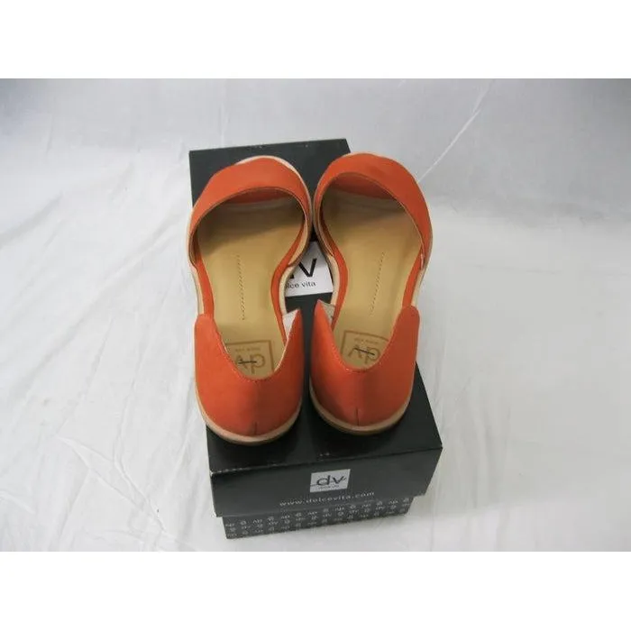 DV Dolce Vita Leather Salmon Datsun Sandals Size 7